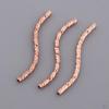 20 Pieces Style Alloy Tube Noodle Beads 1.3mm DIY Jewelry Twisted Spacer Loose for