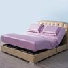 100% Cotton Fitted Sheet Set With Detachable Head Section Smart Bed Pure Color Cover Protector