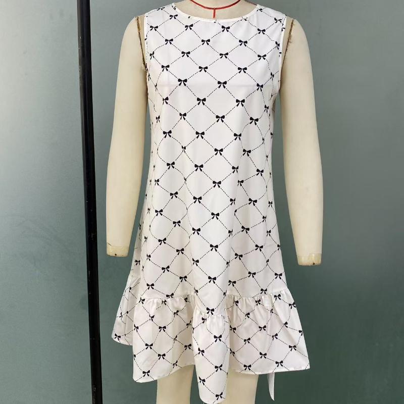 GMXIA Damskie Sukienki Letnie Bez Rękawów W Kratę Rozkloszowane Midi