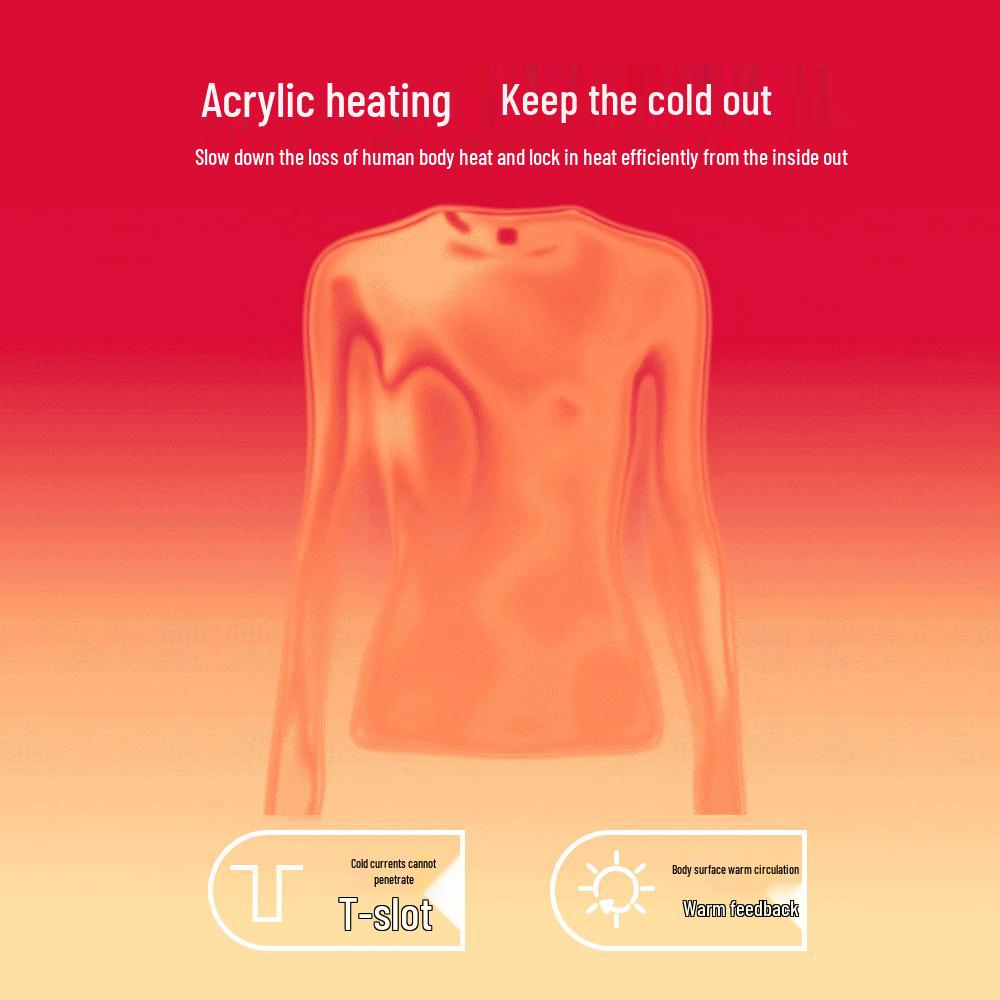 Women's Acrylic Thermal Fleece-Lined Underwear Set