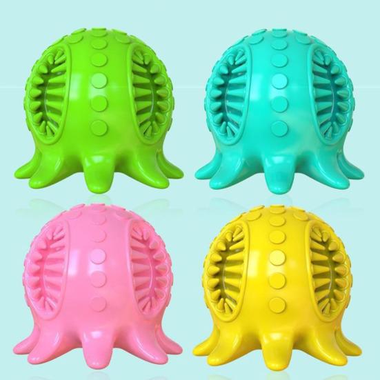 TPR Octopus Dog Chew Toy Bite Resistant Squeaky Floating Octopus Interactive Toy Small Medium Large Dogs Teething Cleaning Boredom Enrichment Toy