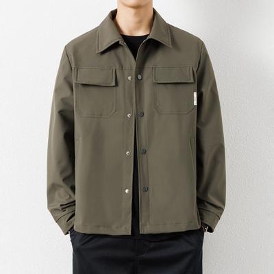 Herren Revers Bequem Farbe Business Casual Jacke Frühling und Herbst Neu High-End Leichtes Oberteil Arbeitsjacke Herren