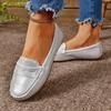 Fashion Women Shoes Flats Leather Moccasins Sneakers Woman Casual Shoes Slip-on Loafers Female Boat Shoes Big Size 2025