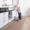 Sanko KM-80 Kitchen Mat, Made In Japan, Water-Repellent, Deodorizing, Washable, Non-Slip, Long, 60x270cm, Brown, Easy To Place and Adhere