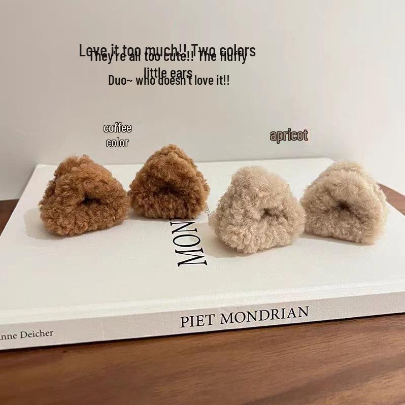 Adorable Plush Cat Ears Hair Clip for Women & Kids - Cute Princess Style Hairpin