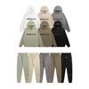 Fear Of God Essentials Hoodie Tracksuit Set Letter Print Fleece Lined Sweatpants Teens