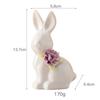 Niedliche Keramik-Häschen-Figuren Mini-Blumendesign Keramik-Dekoration Schreibtisch-Ornament Büro-Schreibtisch-Ornament