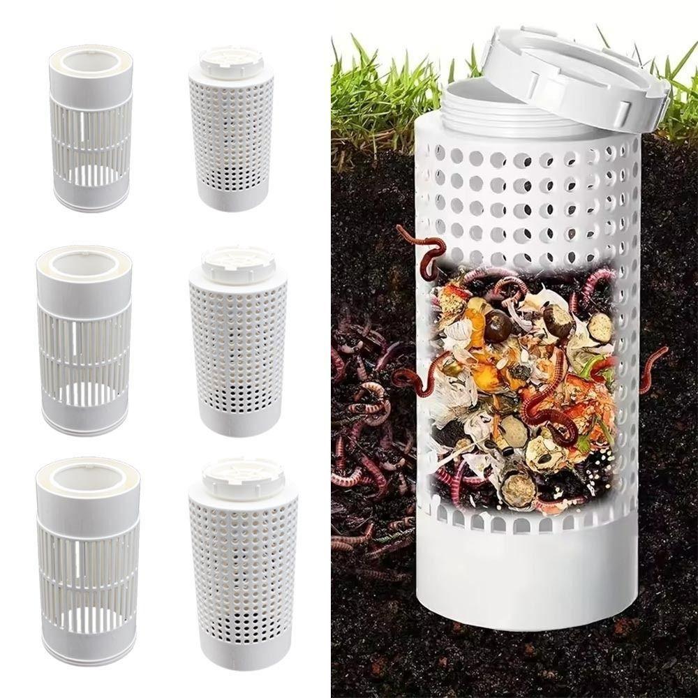 Useful Plastic Compost Bin Easy Assembly Functional Inground Composter Drainage Filter Outdoor Compost Bin Kit Home Garden