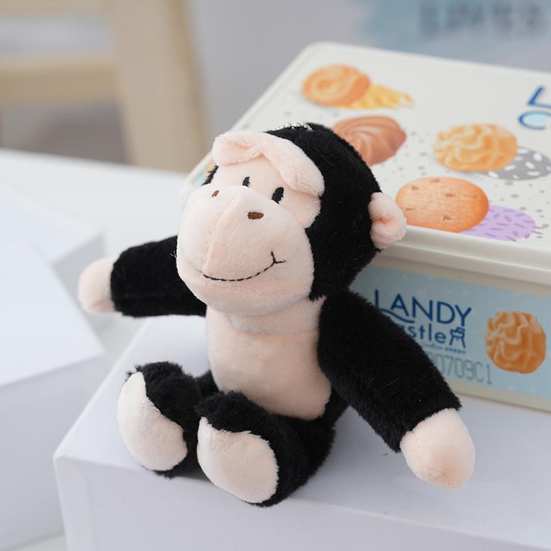 

Irresistibly Cute Monkey Plush Keychain Soft And Fluffy Animal Toy For Bags чорний