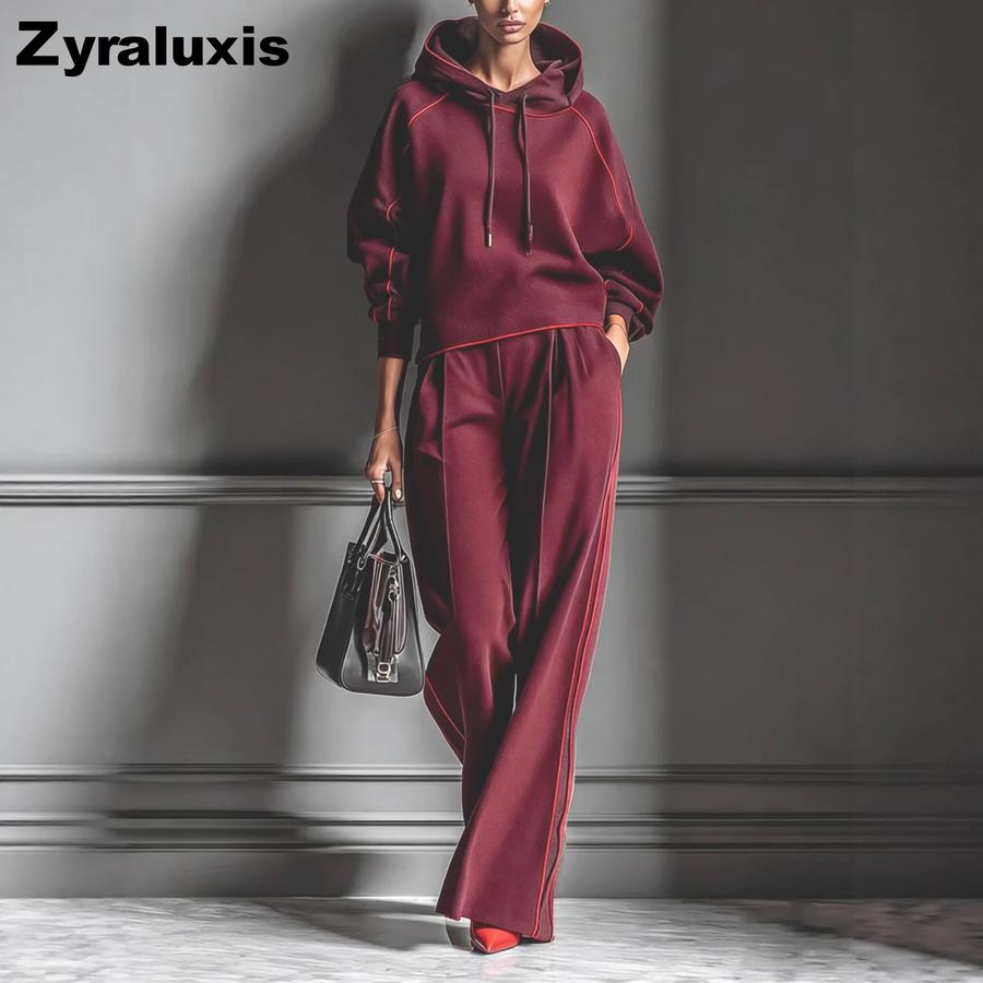 Oversized Casual Long Sleeve Hoodie Set with Sweatpants 2-Piece Outfit