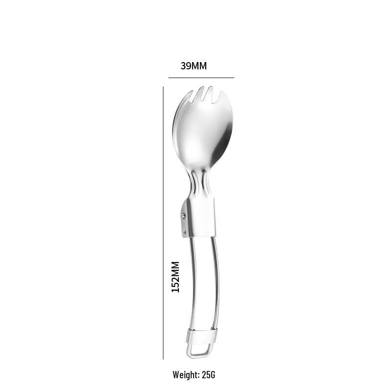Portable 304 Stainless Steel Folding Salad Fork Set
