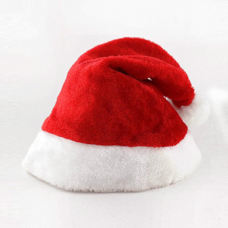 Thick Plush Santa Claus Hat for Adults and Kids - Christmas Gift & Decoration
