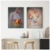 Abstract Metal Figure Statue Canvas Painting Poster and Prints Golden Portrait Sculpture Wall Picture for Living Room Home Decor