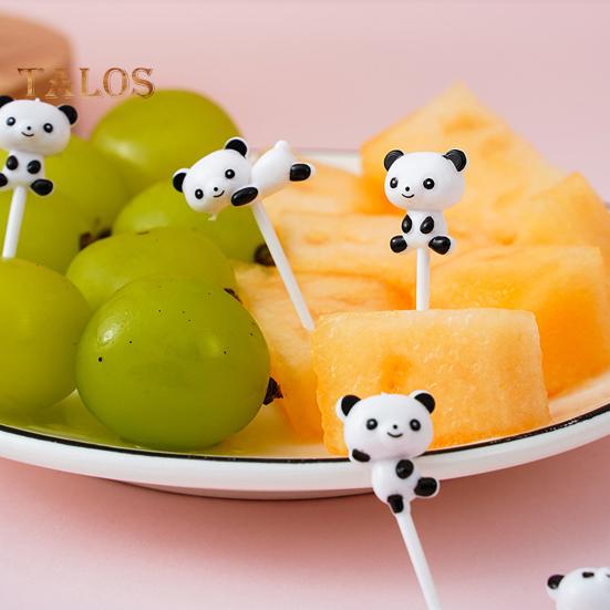 16Pcs Fruit Fork Easy To Clean Cute Panda Shape Food Dessert Picks Food-grade Bento Picks for Children