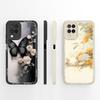 For Samsung Galaxy A12 M12 F12 Case Pretty Butterfly Full Coverage Phone Cover Anti Slip Soft Smooth Liquid Silicone Shell
