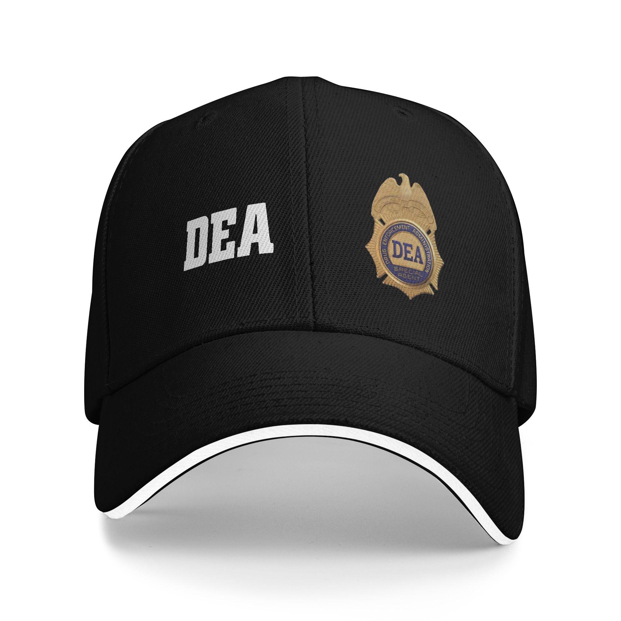 

Логотип DEA Агентство США з федерального перехоплення Бейсболки Хіп-хоп Сендвіч-капелюх Унісекс Стиль Регульований головний убір Риболовля One Size