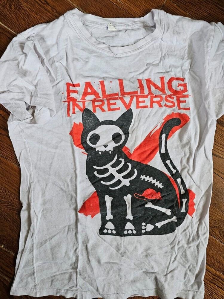 

Винтажная футболка с кошкой группы Falling In Reverse, унисекс, для концерта, размеры от S до 5XL, DO0112, унисекс футболка XXXXL