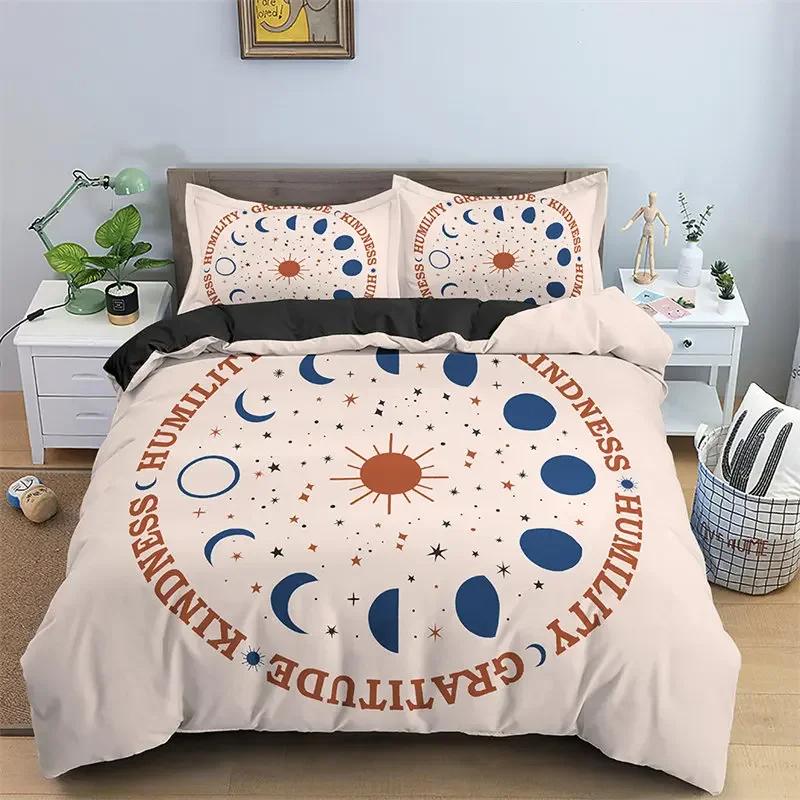 

Sun And Mon Soft Duvet Cover Mystical Hamsa Hplus Beding Set Microfiber Divination Eyes Warm Comforter Cover King For Children Kids Adult People 120*200cm Single