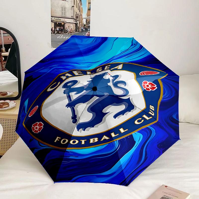 Football Club Emblem lion Umbrella 8-Frame for Travel, camping, Casual Lightweight Portable Umbrella, Essential for every family Holidays Gift