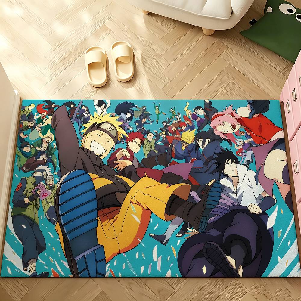 Cool Anime N-naruto-S Carpet Bathroom Anti-slip Mat Door Mat Home Decoration Mat Entrance Door Mat Scratch-resistant Door Mat