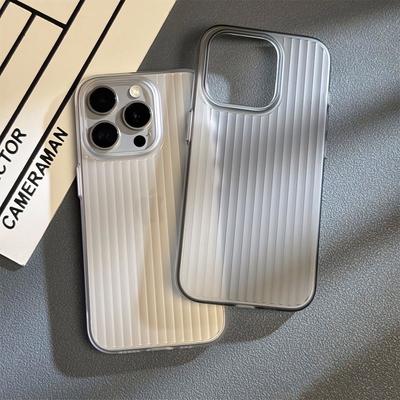 Ultra-thin Corrugated Transparent Matte Suitable for Apple 16PROMAX Mobile Phone Case IPhone 15 Full-inclusive 13 Soft Case