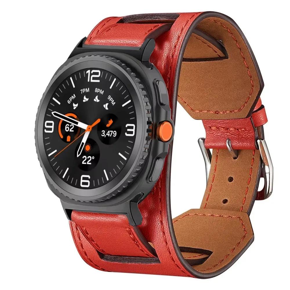 UN Bracelet en Cuir Pour Samsung Galaxy Watch 8 Ultra 47mm Bracelet Confortable Premium Galaxy Watch 8 40/44mm 8 Classic 46mmMN