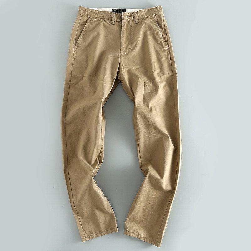 Export Good Goods Export Factory Original Order Men s Work Pants Pure Cotton Casual Pants Trendy Tail Order Pure Cotton Men s Pants Khaki EUR36