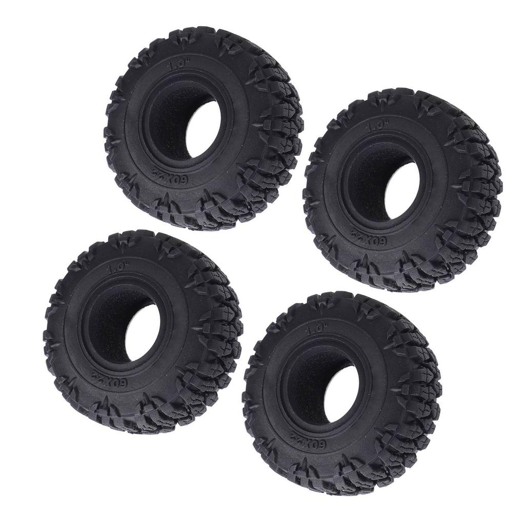 4 Pcs RC Wheel Tire with Hub Plastic Enhanced Handling High Simulation RC Crawler Tire for Axial SCX