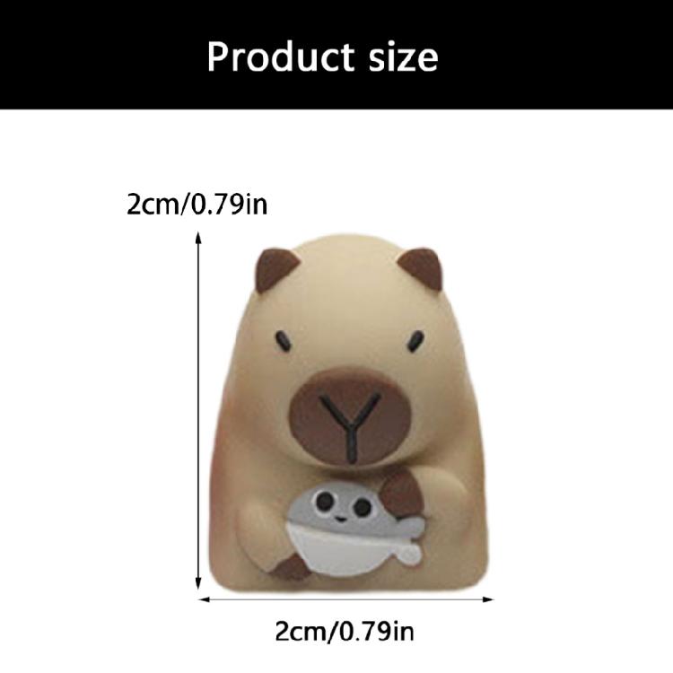 Farbverlauf Harz Tastenkappen mit Capybara Kunst Kompakte Größe Leichte Bauweise Für Mechanische Schalter