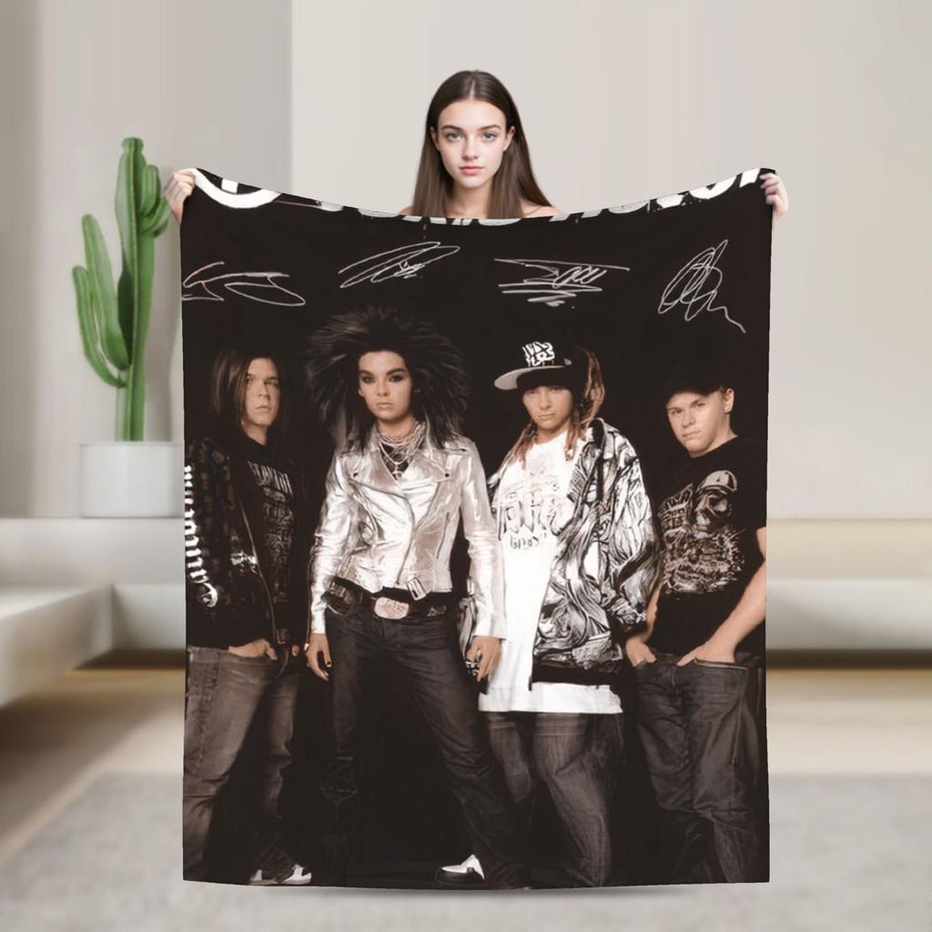 Tokio Hotel Flannel Blanket Spring Warm Bedding Throws for Kids Living Room Aesthetic Bedspread Sofa Bed Cover