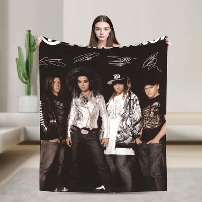 Tokio Hotel Flannel Blanket Spring Warm Bedding Throws for Kids Living Room Aesthetic Bedspread Sofa Bed Cover