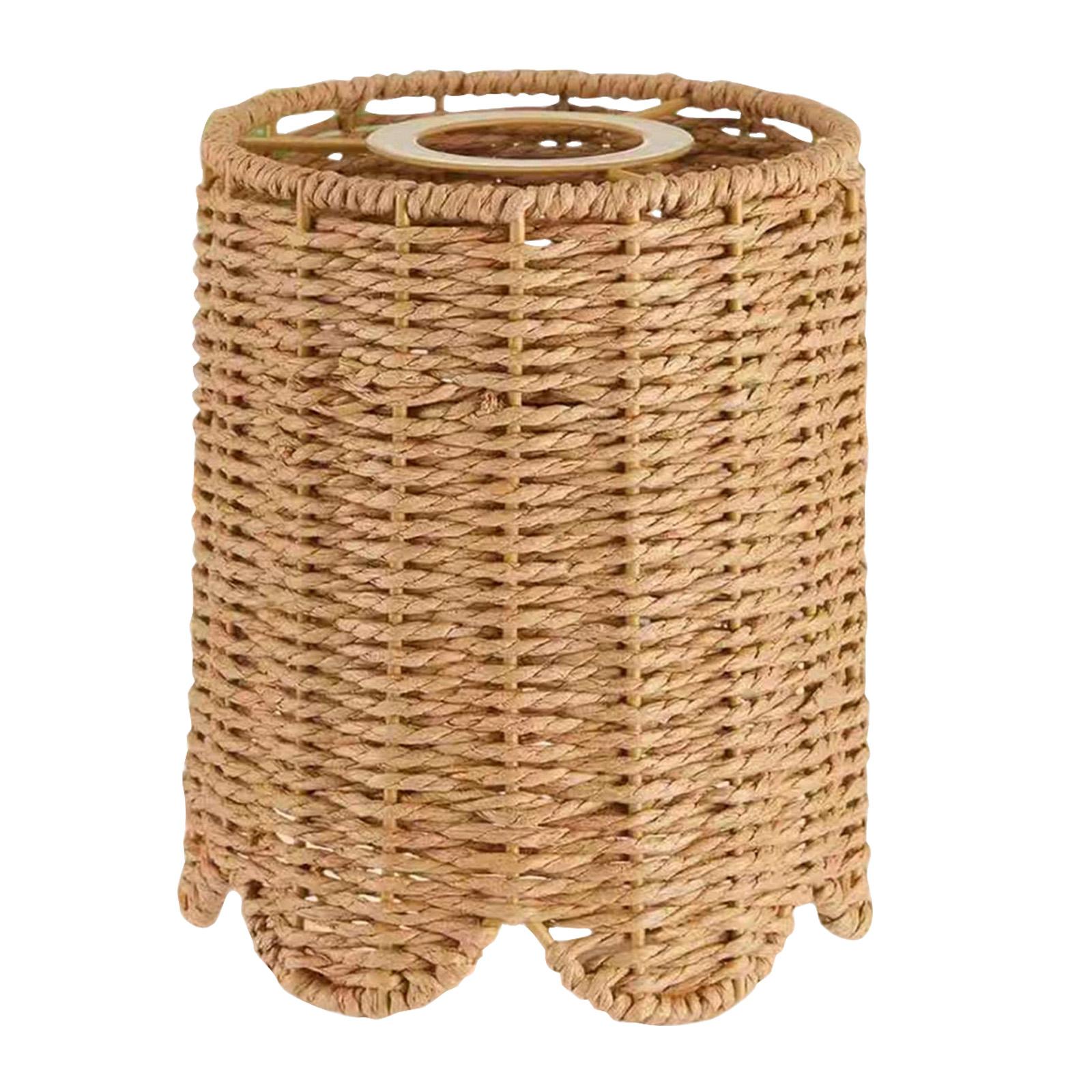 

Handwoven Rattan Lampshade 15cm Diameter for Table or Pendant Light Fixtures Natural Material Durable Design one size