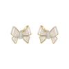 Cute Sweet Bow Earrings for Teens 2026 Trend New Korean Fashion Small Stud Earrings Girls Daily Wear Earrings Jewelry