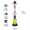 Double Tube Transparent Glass Hookah Set with Arabic Design - Smoking Accessories