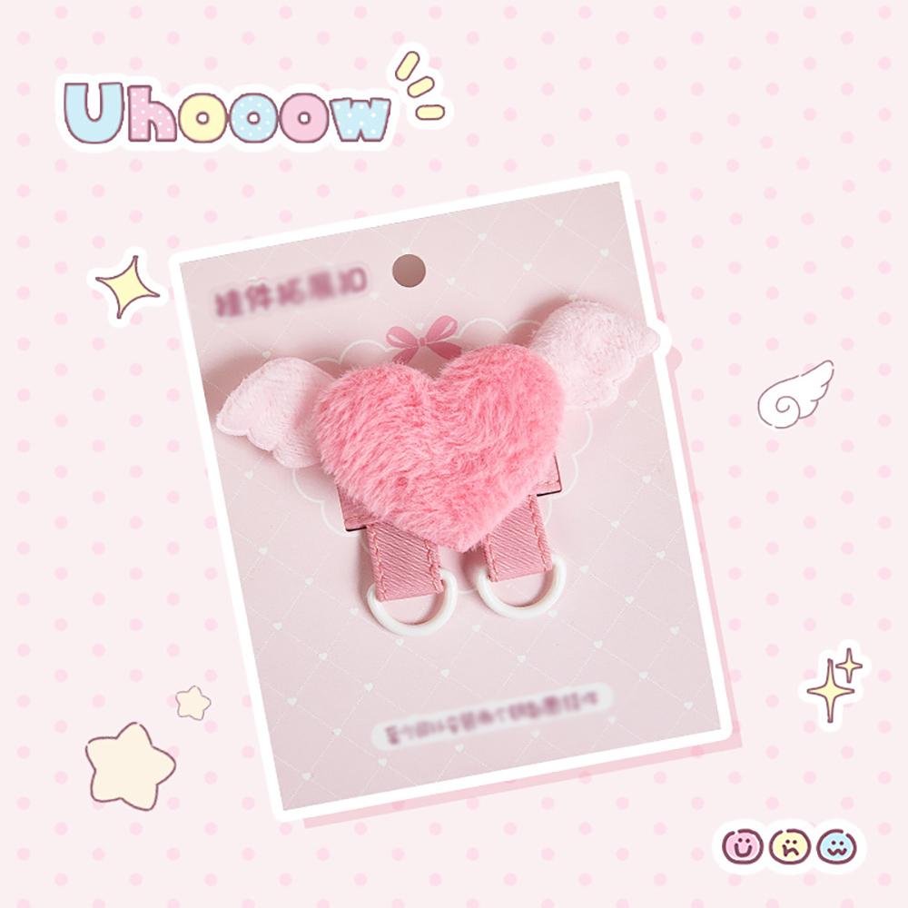 

Plush five pointed star, heart-shaped expansion buckle D-shaped bag pendant, student DIY jewelry, doll decoration accessories