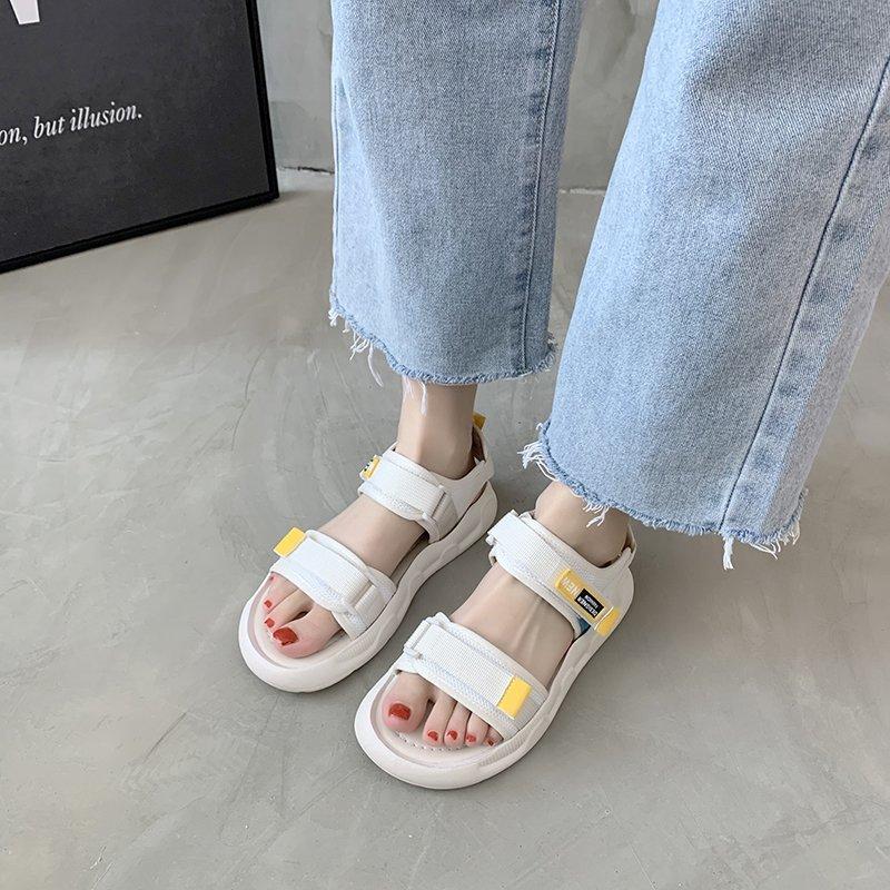 Sandalias deportivas Mujer 2021 Nuevo verano Velcro Zapatos de mujer De  suela gruesa Cómodo Casual Transpirable Zapatos de playa para estudiantes  comprar a buen precio — entrega gratuita, reseñas reales con fotos — Joom