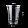 Disposable Coffee Cup INS Style Transparent Thickened Milk Tea Cup with Lids Suitable for Smoothies Cold Drinks Party Supplies