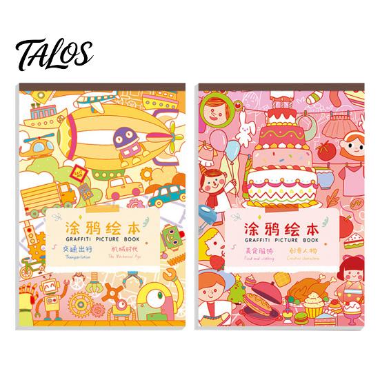Thick Paper Coloring Sheets for Markers 2PCS Children Book, with 30 Pages, Drawing And Sketching Creative Activity Book Art Supplies, Portable