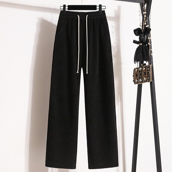 Dimanaf 2025 Autumn Plus Size Harlen Pants New Women Corduroy Fashion Loose Pleated Vintage Pants