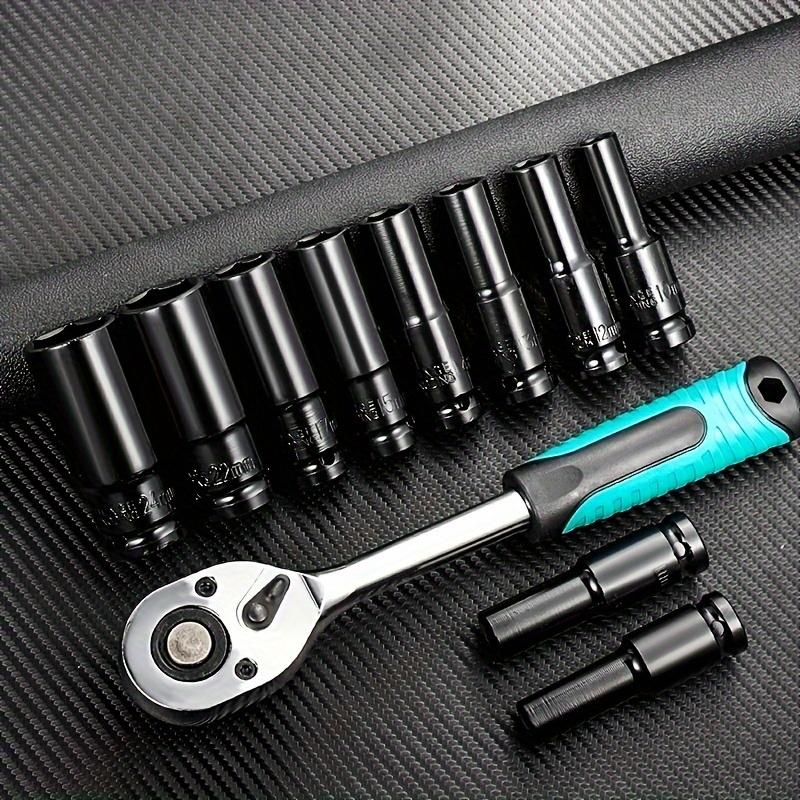 3pcs Set Auto Repair Tools Deep Air Impact Socket For Torque Wrench Ratchet Socket Wrench Magic Handle Multifunctional Handheld