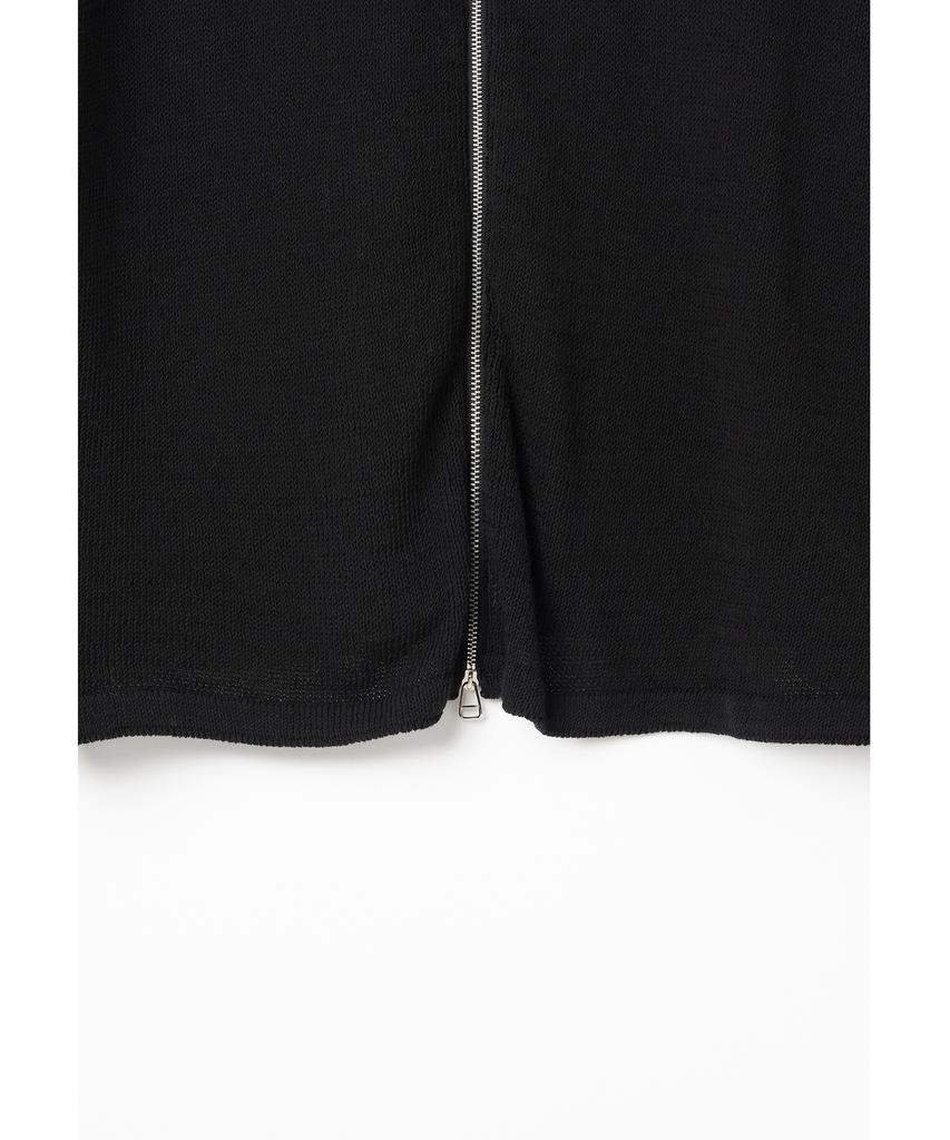 MILLO ARCHIVE Claire Knit Crewneck Zip-Up [Black]