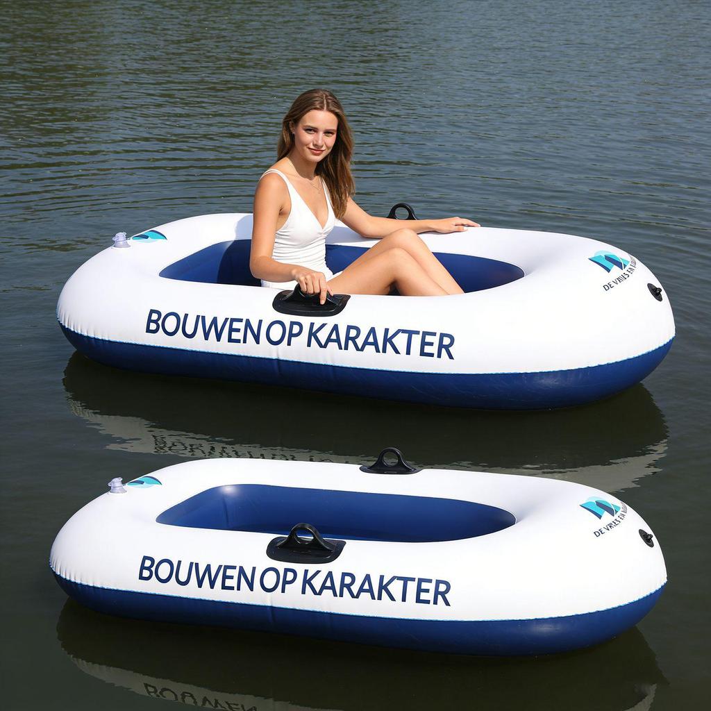 Erhältlich: Kleines aufblasbares PVC-Freizeitboot - Ein-/Zweipersonen-Kajak/Floß zum Angeln und Bootfahren.