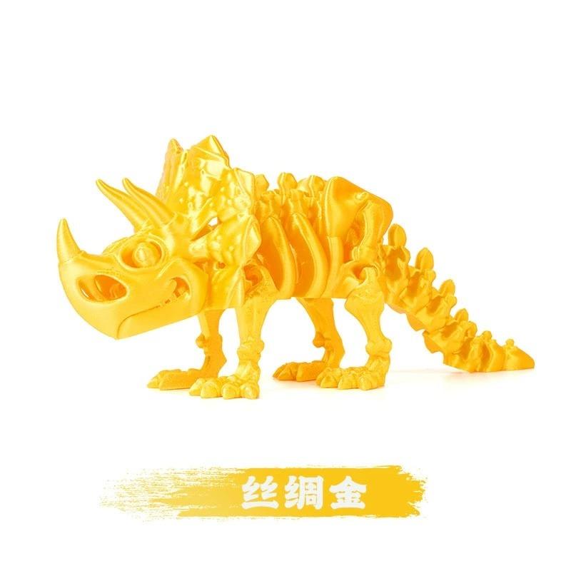 3D Printed Realistic Triceratops Dinosaur – Full Movable Jointed Model, Desktop Craft Decor & Novelty Gift for Kids