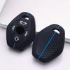 Housse de Porte-clés pour BMW E46 Silicone Support Housse de Clé Étui Clé de Voiture Coque Accessoire Série 7 Porte-clés Intelligent 3 Boutons Accessoires Clé de Voiture X3 Z3 Z4