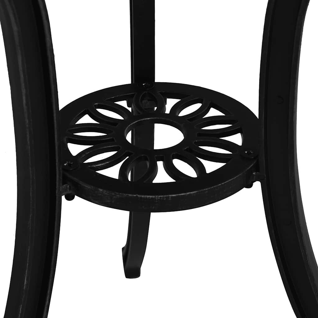Garden Table Black 62x62x65 Cm Aluminium Cast