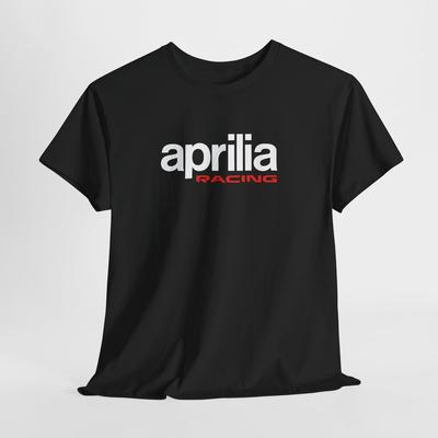 Tricou Negru Aprilia Racing – Tricou Unisex pentru Motocicliști, pentru Bărbați sau Femei