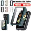 Stikla korpuss Huawei Band 9 8 7 6 pro Fit Honor Band 6 PC stikla ekrāna aizsarga vāka rāmis Huawei Band 8 9 bufera apvalkam