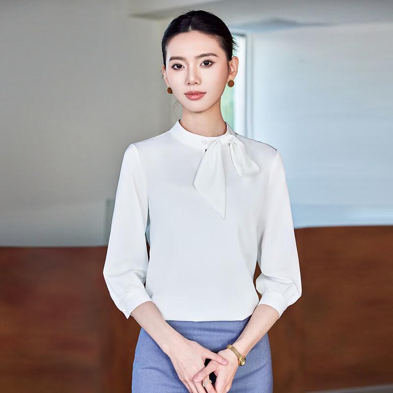 Women s Long Sleeve Professional Chiffon Shirt S