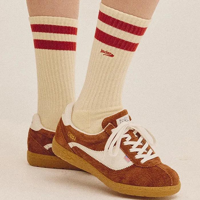 Sports Socks Ivory/Red