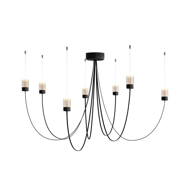 Nordic Gravity Chandelier Modern LED Living Room Hanging Light For Lobby Staircase Loft Creative Dining Room Chandelier